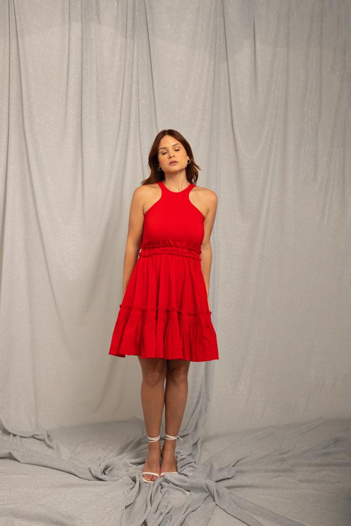 BACCI DRESS IN RED